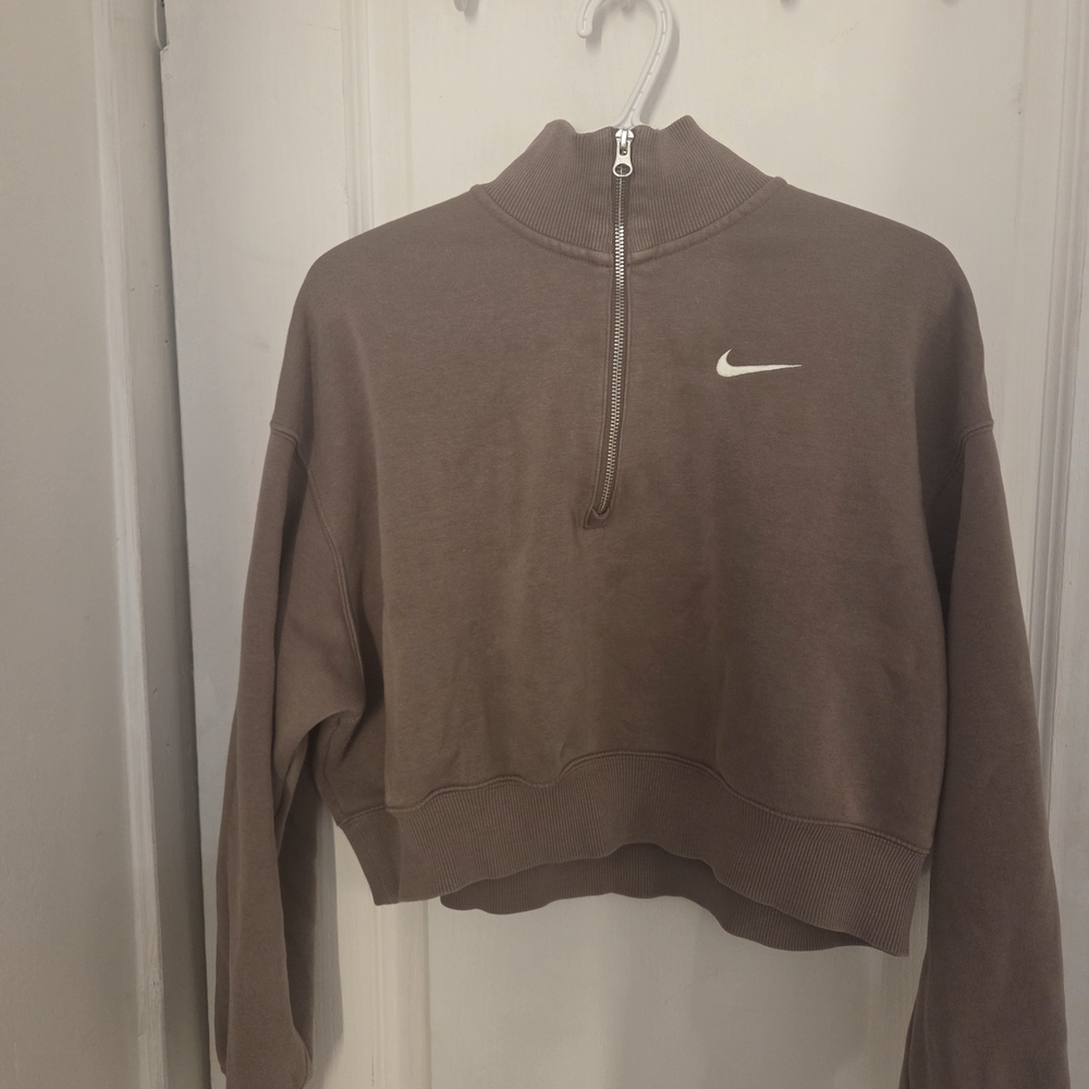 Nike Cropped Sweater Brown